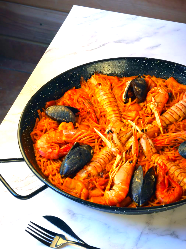 Arroz con bogavante y langostinos de Casa la Gata